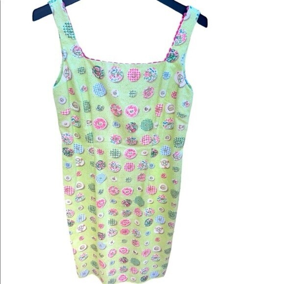 SHARON Young vintage floral button print shift dress size 8 - Picture 4 of 10